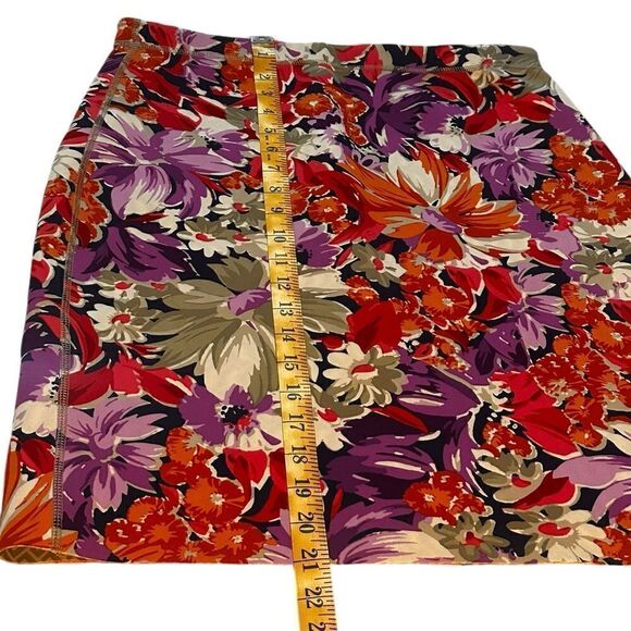 J. McLAUGHLIN Halle Palmer Floral Geo Reversible Skirt Size Small - Picture 4 of 8